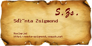 Sánta Zsigmond névjegykártya