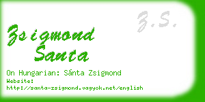 zsigmond santa business card